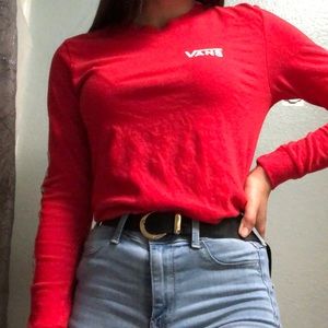 red vans long sleeve t-shirt
